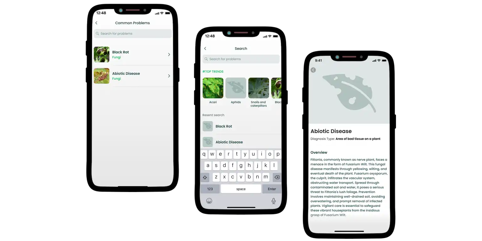 A screen from the Plant Finder app.